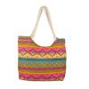 Lux Accessories Womens Extra Large Zip Up Beach Tote Bag Aztec Pastel Geometric