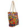 Lux Accessories Womens Extra Large Zip Up Beach Tote Bag Flower Pattern