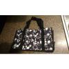 Thirty-One Black Floral Brushstrokes Caddy Tote Beach Laundry Bag Grocery Black