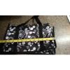 Thirty-One Black Floral Brushstrokes Caddy Tote Beach Laundry Bag Grocery Black