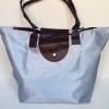 Nylon Zipper Tote Beach Travel Carry On Bag Pliage Style Small Silver Gray