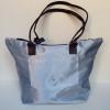 Nylon Zipper Tote Beach Travel Carry On Bag Pliage Style Small Silver Gray