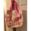 New! Juicy Couture XL Canvas School Bag Beach Bag Tote Shopper Yoga Gym Backpack