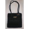 Black Beach Sun Crocheted Purse Bag Wooden Beads Toyo