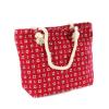 Beach Bag handbag Tote Rope anchor red canvas designer nautical trendy