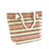 Handbag Beach Bag Tote tribal canvas designer brown orange rope straps aztec