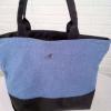 Kangol Bermuda Blue Tote Bag Large Slouch Nylon Acrylic Poly Shopper Beach EUC