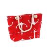 Handbag Beach Bag Tote nautical pattern red canvas designer rope straps anchor