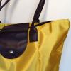 Nylon Zipper Tote Beach Travel Carry On Bag Pliage Style Small Yellow