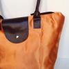 Nylon Zipper Tote Beach Travel Carry On Bag Pliage Style Small Orange