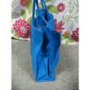 Extra Large Vibrant Blue Vinyl Tote/Beach Bag with See Through Front Panel