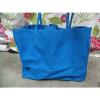 Extra Large Vibrant Blue Vinyl Tote/Beach Bag with See Through Front Panel