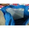 Extra Large Vibrant Blue Vinyl Tote/Beach Bag with See Through Front Panel