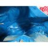 Extra Large Vibrant Blue Vinyl Tote/Beach Bag with See Through Front Panel