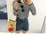 Korea Cool girl cute cherry ball ball shoulder bag straw bags beach bags