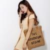 Women&#039;s handmade woven summer beach square straw bag with letters embroidery