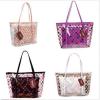 Clear PVC Beach Handbag Shoulder Bag Tote with Small Cosmetic Bag