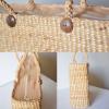 Natural Straw Woven Tote Bag Handbag Beach Bag Boho Vintage Style