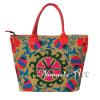 Indian Cotton Embroidery Suzani Tote Shoulder Handbag Woman Beach Boho Bag  jk13