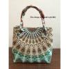 Indian Handmade Mandala Indian Ombre HPurse Cotton Beach Bag Large Tote Blue Bag