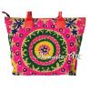 Indian Cotton Suzani Tote Shoulder Embroidery Handbag Woman Beach Boho Bag  Sj05