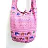 SMALL GIFT SUMMER BEACH SHOULDER BAG CUSTOM NATIVE TOP HOBO ELEPHANT THAI PINK