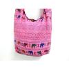 SMALL GIFT SUMMER BEACH SHOULDER BAG CUSTOM NATIVE TOP HOBO ELEPHANT THAI PINK