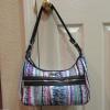 Beach You Fill Me With Joy Blue Purple White Abstract Shoulder Bag Purse NWOT