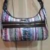 Beach You Fill Me With Joy Blue Purple White Abstract Shoulder Bag Purse NWOT