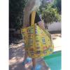 NEW HANDMADE WAYUU MOCHILA TOTE xxlarge beach yellow red FRINGE boho hobo BAG