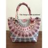 Women Mandala Ombre Designer CottonTote Beach Bag Throw Handmade Shopping Purse