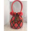 NEW HANDMADE  WAYUU MOCHILA pink FRINGE100% COTTON TOTE drawstring beach BAG