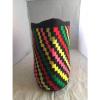 NEW HANDMADE WAYUU MOCHILA extra large 00% COTTON TOTE shoulder beach black BAG