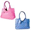 LESSER &amp; PAVEY SPOTTED SHOPPER/BEACH BAG IN BLUE &amp; PINK STYLE - LP71110