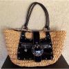 Nice Big Kathy Van Zeeland Straw Purse Tote Beach Bag