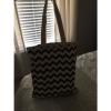 NWOT Chevron Canvas Bag- Diaper/gym/ Grocery/ Beach/ Cheer Bag Tan/black