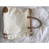 WHITE HOUSE/BLACK MARKET WOMENS BEIGE TAN  TOTE BAG HANDBAG BEACH