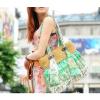 Green bohemian straw Plaited Women shoulder bags,handbags beach bag