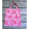 Unbranded Handmade Pink Floral Fabric Beach Pool Accessories Bag 12.5 x 12.5 in