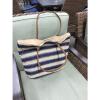 NWT Women&#039;s &#034;Straw Studios&#034; Beige and Navy Blue Tote/Beach Bag