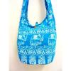 F3 BAG SLING SHOULDER GYPSY ADVENTURE BEACH HOBO BOHO BLUE/WHITE ELEPHANT CHILD