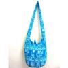 F3 BAG SLING SHOULDER GYPSY ADVENTURE BEACH HOBO BOHO BLUE/WHITE ELEPHANT CHILD