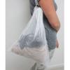 Mesh Tote Net Shopping Beach Gym Sports Bag Drawstring Purse Grocery Laundry !