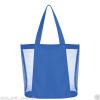 LADIES BEACH BAG / HANDBAG - BRIGHT MESH SUMMER SHOULDER TOTE SHOPPING SHOPPER