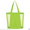 LADIES BEACH BAG / HANDBAG - BRIGHT MESH SUMMER SHOULDER TOTE SHOPPING SHOPPER