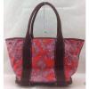 J. CREW Orange/Pink /Brown Cotton Canvas Tote Shopper Beach Bag- Excellent! #1 small image