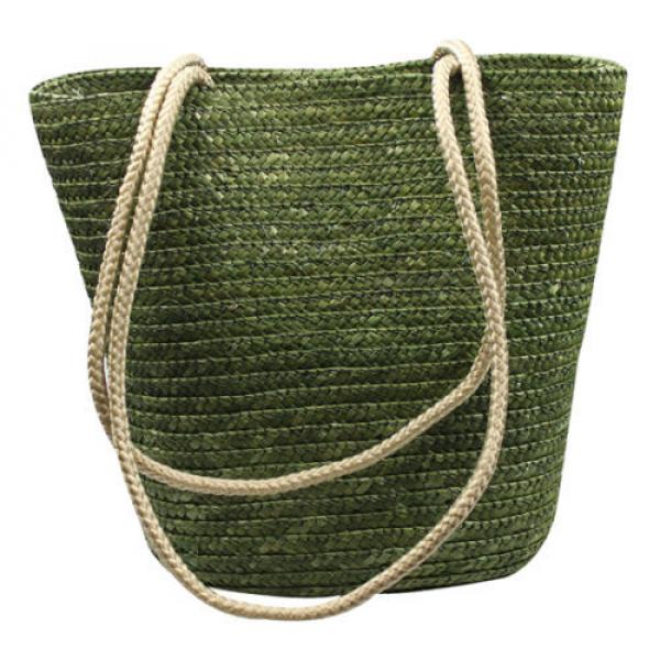 Womens Summer Beach Rattan Straw Woven Braid Tote Shoulder Handbag Purse Bag #2 image