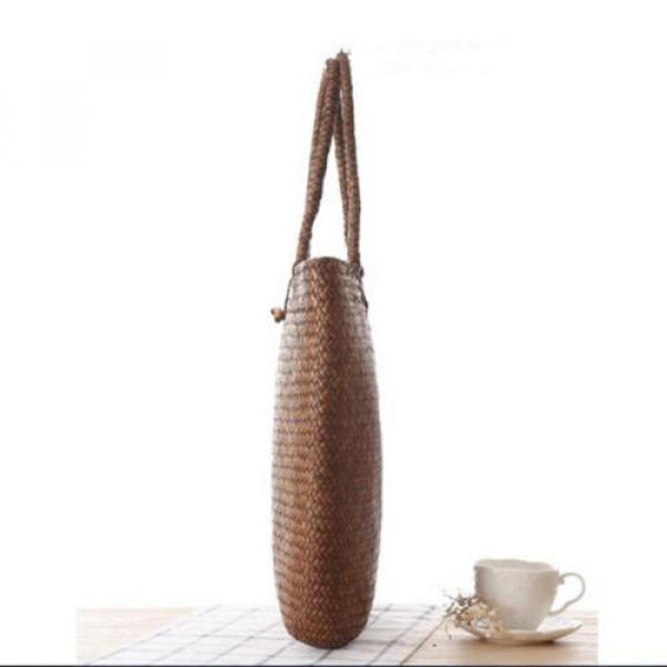 Retro Women Natural Straw Handbag Beach Bag #3 image