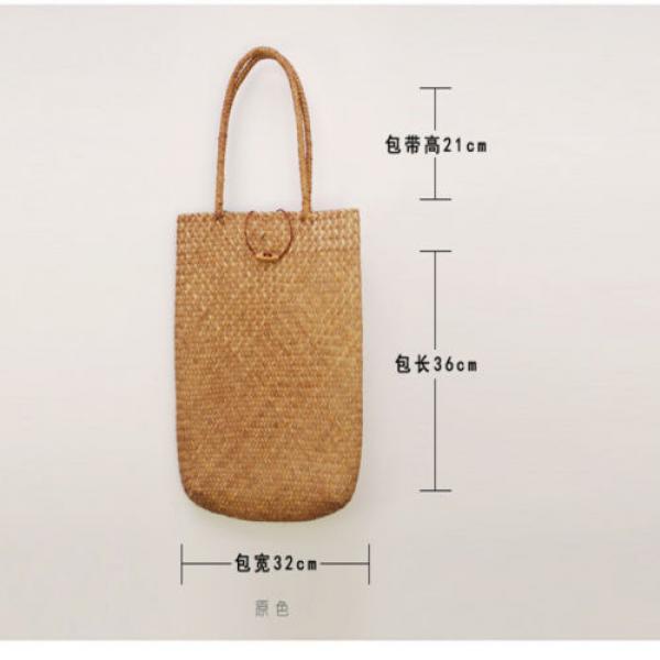 Retro Women Natural Straw Handbag Beach Bag #4 image