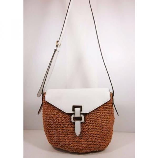 MICHAEL KORS  NAOMI  Woven Straw MD Cross body Bag Msrp $248.00 #2 image